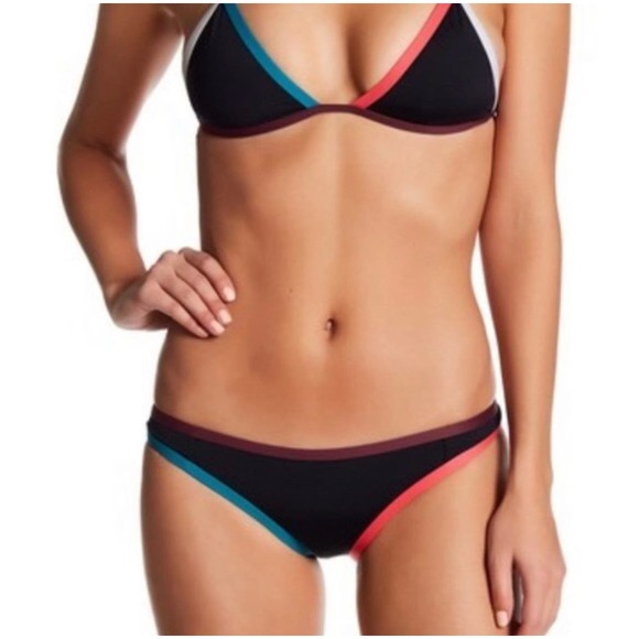 TAVIK Bikini Set Jett Top Jayden Bottom ColorBlock Black Swim Large NWT - Picture 14 of 14